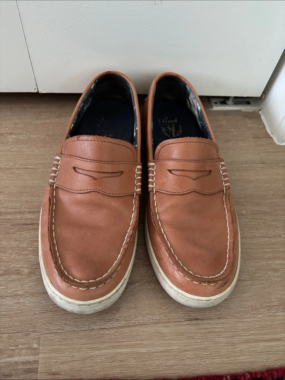 Cole Haan Men's Leather Penny Loafers - Brown - Picture 1 of 5